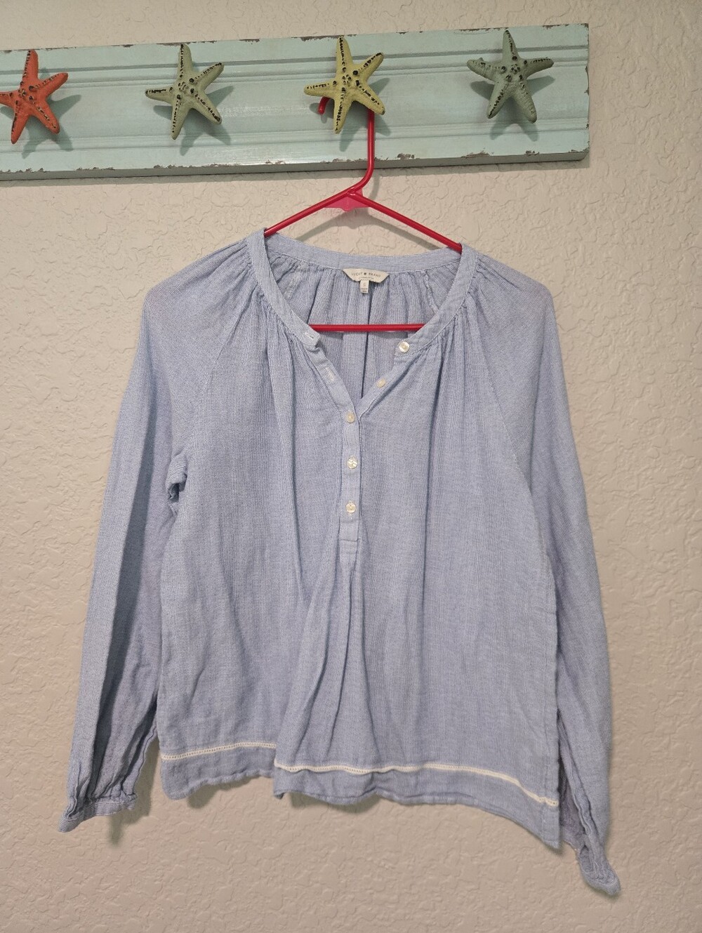 Lucky Brand Blue Striped Blouse